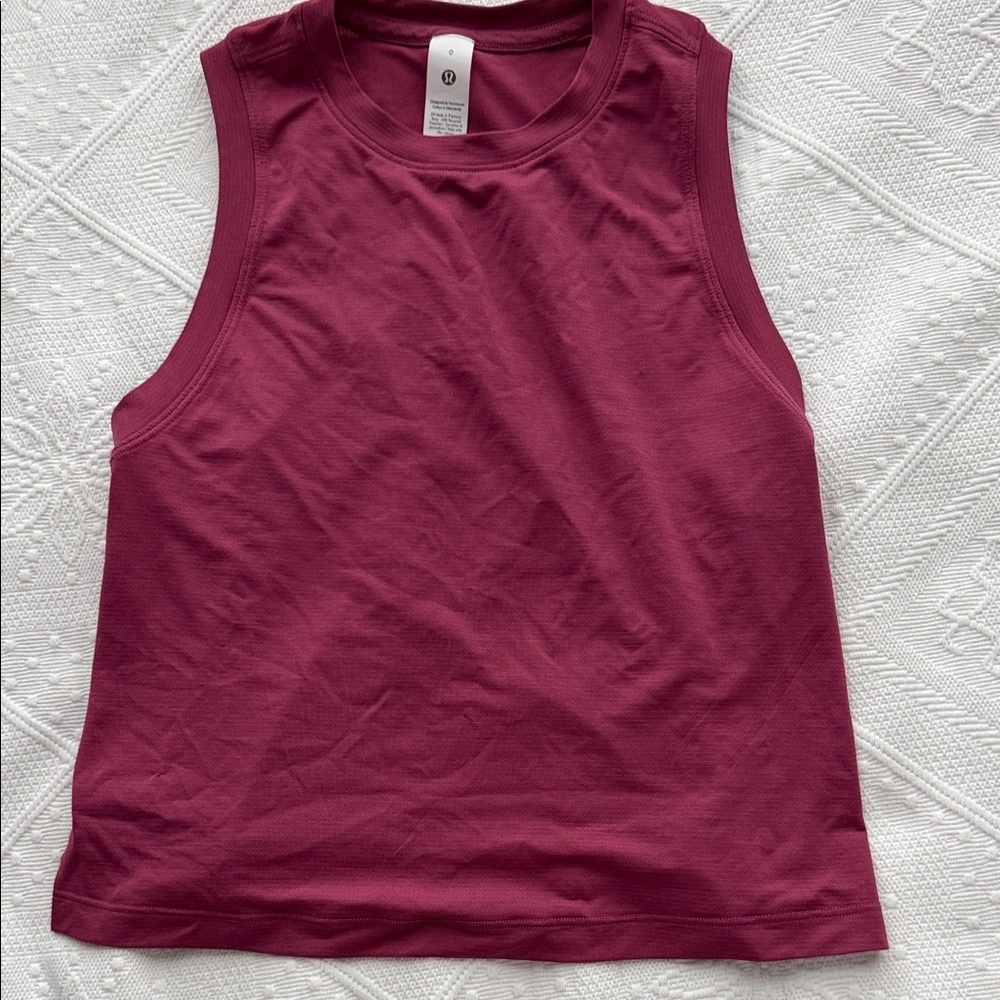 Lululemon Athletica Deep Red Tank Top